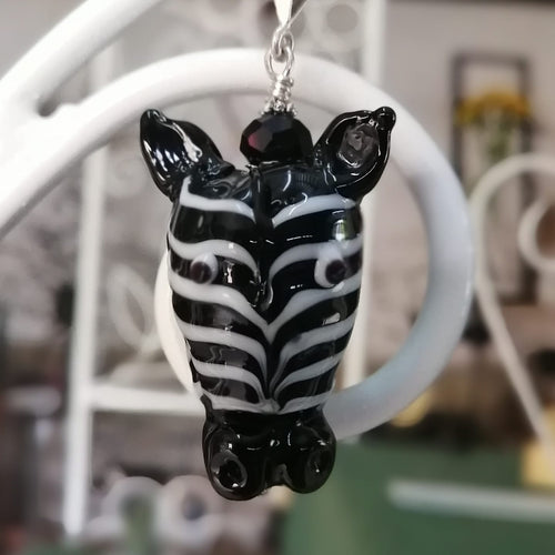 Zebra Head Pendant