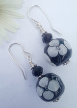 Black and White Crazy Daisy Earrings