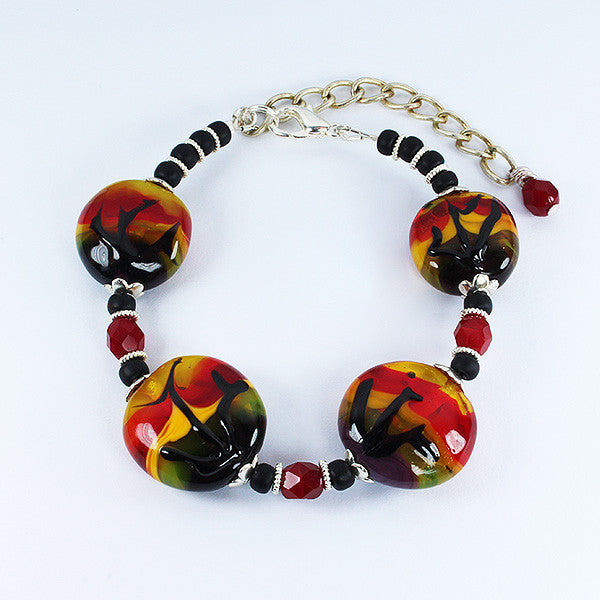 African Sunset Bracelet Bracelets - Dragon Fire Beads Online
