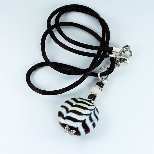 Zebra Safari Pendant Pendants - Dragon Fire Beads Online