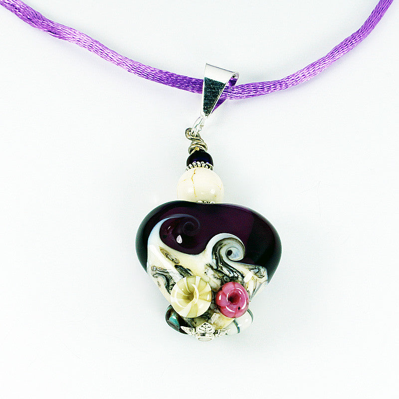 Seaside Purple Sea Pendant Pendants - Dragon Fire Beads Online