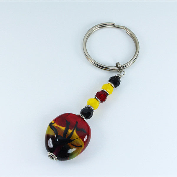 African Sunset Keyring Accessories - Dragon Fire Beads Online