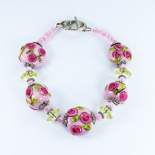 Rose Flower Bracelet Bracelets - Dragon Fire Beads Online