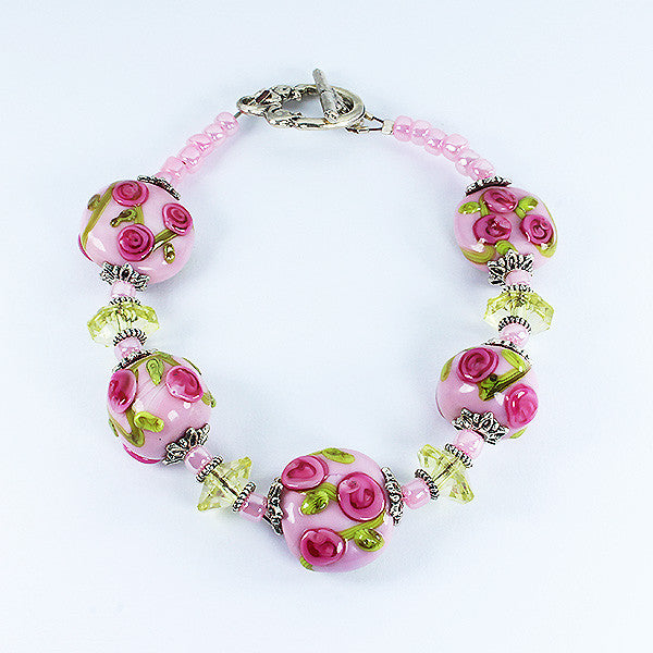 Rose Flower Bracelet Bracelets - Dragon Fire Beads Online