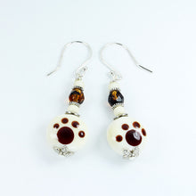 Pawprint Ivory Safari Earrings Earrings - Dragon Fire Beads Online