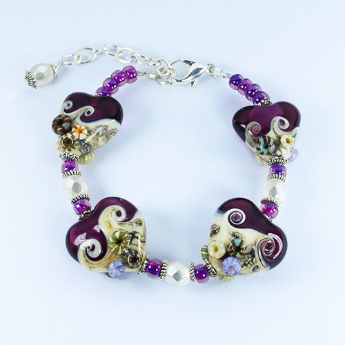 Seaside Purple Bracelet Bracelets - Dragon Fire Beads Online