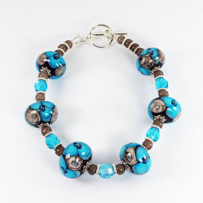 Seaviolet Turquiose Bracelet Bracelets - Dragon Fire Beads Online