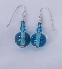 Recycled Bombay Sapphire  Glass Earrings